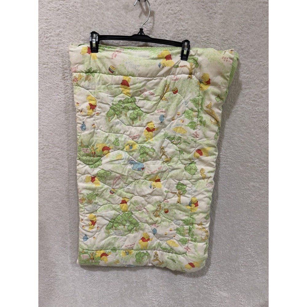 Vintage Disney Winnie The Pooh Sleeping Bag Children's Toddler 80a 100 Acre Wood